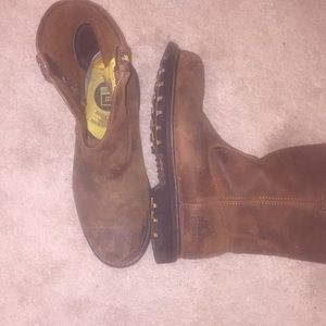 Men’s steel toe boots.